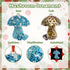 2025 JUESMOS Mushroom Christmas Ornaments Metal Mushroom Hanging Ornament for Christmas Tree Decorations Crystal