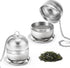 2 Pack Tea Infusers for Loose Tea, Extra Fine Mesh Stainless Steel Tea Strainers with Extended Chain Hook and Drip Tray