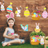 30 Pieces Happy Easter Paper Cutouts, Bunny Eggs Carrot Basket for Party Decorations