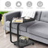 Tangkula Versatile C Table - Black Snack & Coffee Tray for Living Room
