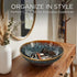 Bowl,10.2" Counter, Counter Ceramic Fruit Decorative Bowl, Large Fruit Bowl for Kitchen Pedestal Bowl, Kitchen Dcor