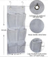 KIMBORA 2 Packs Narrow Over the Door/Wall Shoe Organizer, Small Hanging Rack with Clear Mesh Pocket