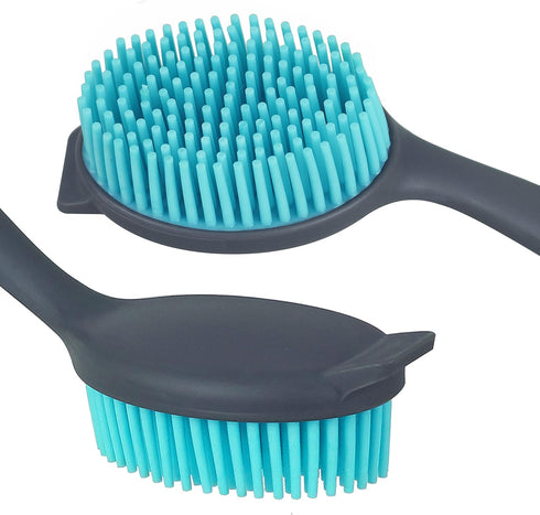 2-Pack PHYEX Dish Brush with Handle, Kitchen Dish Scrubber Soft Dishwashing Brush for Cleaning Pots, Pan, Sink