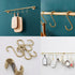 12-Pack 3.95" Brass S Hooks for Hanging - Heavy-Duty S-Shaped Hook for Coffee Cups Mug Coat Clothes Storage Hangers