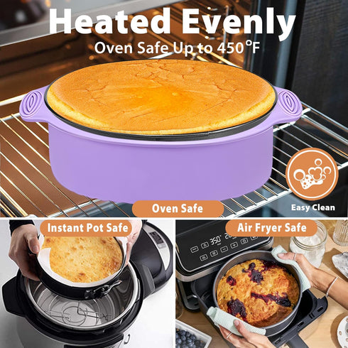 Springform Pan 9 Inch Nonstick Cheesecake Pan with Protector - Leakproof Spring Form Pan for Baking, 9 Inch with 50Pcs