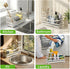 Countertop Sponge Holder for Kitchen Sink, Rustproof Sink Caddy Organizer with Dish Brush Holder, Self-Draining Kitchen