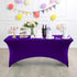 Spandex Table Cover for 4FT Table, Universal Fitted Stretch Tablecloth for Party, Banquet, Wedding (Purple)
