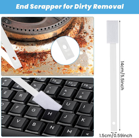 50Pcs Disposable Crevice Cleaning Tool, Crevice Brush for Small Spaces, Keyboards, Grooves - White
