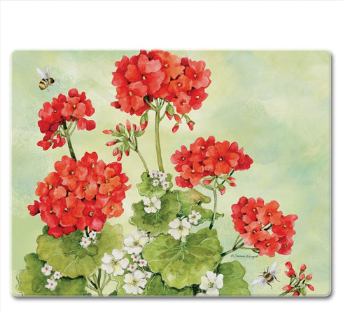 CounterArt Nature's Grace Tempered Glass Cutting Board, 10” x 8”, Heat Tolerant, Dishwasher Safe