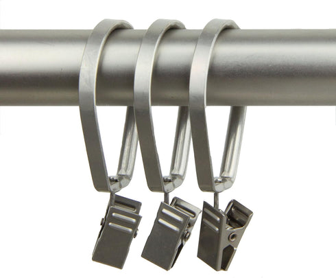 Rod Desyne Satin Nickel Curtain Pivot Rings for 1-Inch Rod, Set of 10