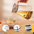 30.5oz/900ml CNGLASS Glass Teapot Stovetop Safe,One-Touch Clear Tea Kettle,Blooming and Loose Leaf Tea Maker