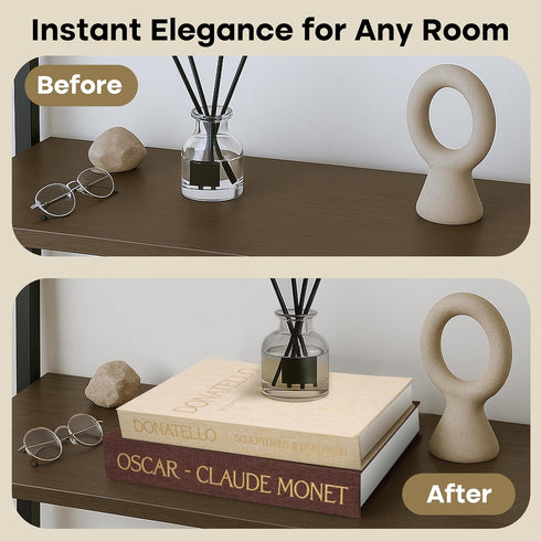 ZOTEdecor Set 2 Decorative Books for Home Decor of Linen Faux Books & Fake Book Storage Shelf, Coffee Table, Bookshelf