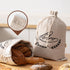 2 Pack 17" 13" Linen Bread Bags for Homemade Bread - Plastic Lined - Reusable Linen Sourdough Bread Storage Bags