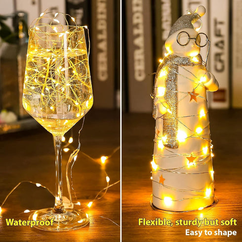 6 Pack 7ft 20LED HXWEIYE Fairy Lights Battery Operated, Mini Firefly Starry Lights Mason Jar Lights for Indoor Outdoor