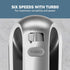 West Bend Hand Mixer Plus with Immersion Blender Attachment, 250-Watts, 6 Speed Options, Ergonomic Handle, Snap-On