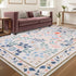 YIHOUSE 5x7 Pink Area Rug, Washable Bedroom Rug Floral Non Slip Soft,