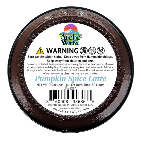 Pumpkin Spice Latte Candles | Arctic Wicks Coconut & Beeswax Candles | 9oz Amber Scented Candle for Holidays