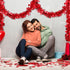 Janinka 6 Pcs Valentine's Day Tinsel Garland, 39ft Red and White Heart Metallic Decor for Wedding Party