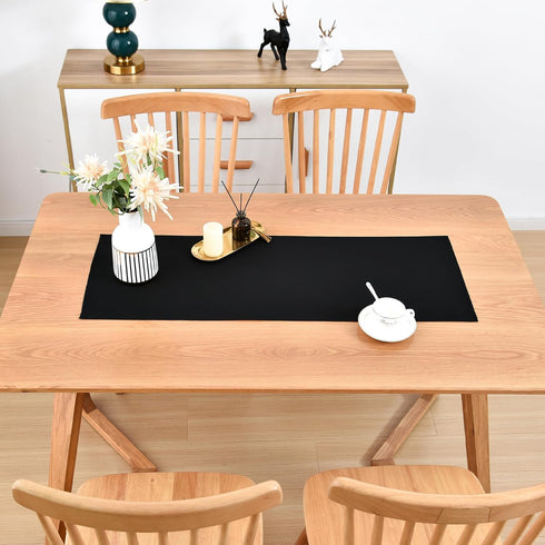 36 Inches 12X36 Inch Farmhouse Black Table Runner Small Short Table Runners Coffee Table Runner for Dresser Living Room