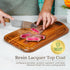 Acacia Wood Cutting Board with Juice Groove, Grip Handle for Meat, Vegetables, and Cheese, Knife Friendly