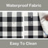 90 Inches (13x90) Buffalo Plaid Linen Table Runner Black and White Checkered Table Runners Long - Heat Resistant