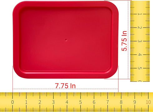 Replacement Lid for Pyrex Plastic Red Cover 3 Cup Bowl Dish Rectangle 7210-PC (2-Pack) by MRX Solutions