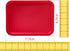 Replacement Lid for Pyrex Plastic Red Cover, 3 Cup Bowl Dish Rectangle 7210-PC (10-Pack)