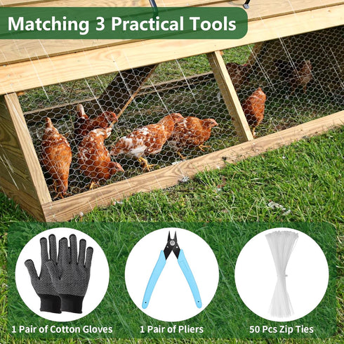 13.8 49 ROADPLUM in x ft Chicken Wire Fencing, Rustproof Galvanized Iron Chicken Wire Mesh for Pet Rabbit, Floral