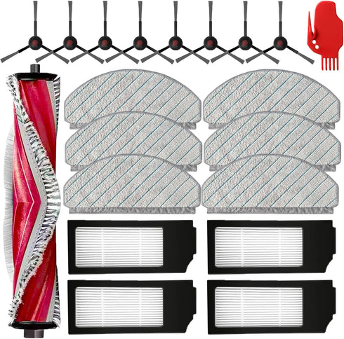 Replacement Part for Yeedi C12 Pro Plus Robot Vacuum, C12 Pro Plus Accessories Kit 20 Pcs, 1 Main Roller, 4 Filters, 6