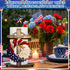 4th 250th Countertop Thyle of July Patriotic Paper Towel Holder, Red White Blue Eagle Cross Kitchen Decor Anniversary