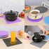 Trivets for Hot Dishes, Silicone Hot Pads for Kitchen, Multi-Purpose Heat Resistant Mat Potholders, 2 pcs Square and 2