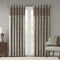 Madison Park Aubrey 2 Panel Curtain - Faux Silk Paisley Jacquard, 50x84, Taupe, Room Darkening