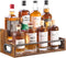 YQBRAO 2-Tier Liquor Bottle Display Shelf, Coffee Syrup Rack Organizer, Water Bottle Organizer,