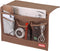 HAKACC Bedside Organizer with Hanging Pocket, Remote Holder for Bed Accessories, Brown