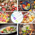 6PCS Mini Tong, Hand Shape Silicone Food Tongs, 5 Inch Kid Tongs for Sugar Cubes, Colorful Kitchen Tongs