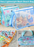 Hiflyer 2 Pack Seashell Mesh Bags with Zipper, Shell Bag for Sand Toys Mesh Bag for Toys, Beach Must Haves for Kids