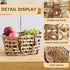 Egg Baskets for Collecting Fresh Eggs Farmhouse Handmade Wicker Hyacinth Egg Collecting Basket with Handle