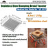 CAMPINGMOON Camping Toaster for Gas Stove, 304 Stainless Steel Bread Toaster with Anti-Scalding Mesh Fork US-1615