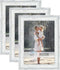 Icona Bay 5x7 Picture Frames, Cloudy White, 3 Pack, Cape Cod Style, Table Top or Wall Mount