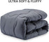 SLEEP ZONE Twin Mattress Topper Cooling Pad Cover, Fluffy Down Alternative, 8-21 Inch Deep Pocket, Twin Gray