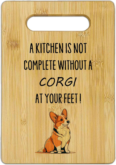 Corgi Gifts for Corgi Lovers, Corgi Cutting Board, Kitchen Decor, Bamboo Cutting Board for Kitchen