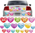 18Pcs Valentine's Day Reflective Car Magnets, Cute Conversation Heart Fridge Stickers for Mailbox, Cabinets