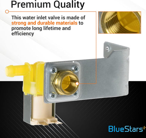 BlueStars WD15X10014 Dishwasher Water Inlet Valve - Exact Fit for GE Hotpoint, Replaces AP5632416, 10PK