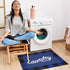 Ottomanson 26" x 35" Laundry Room Rug - Non-Slip Mat for Laundry & Mudroom - Durable and Easy to Clean (Navy)