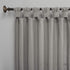 Archaeo Washed Cotton Twist Tab Curtain, 52" x 63", Silver Gray for Home Decor