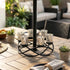 6 Seraphic Iron Round Table Decor Christmas Centerpiece Decorations Candle Holder for Weddings, Outdoor Patio, Dining