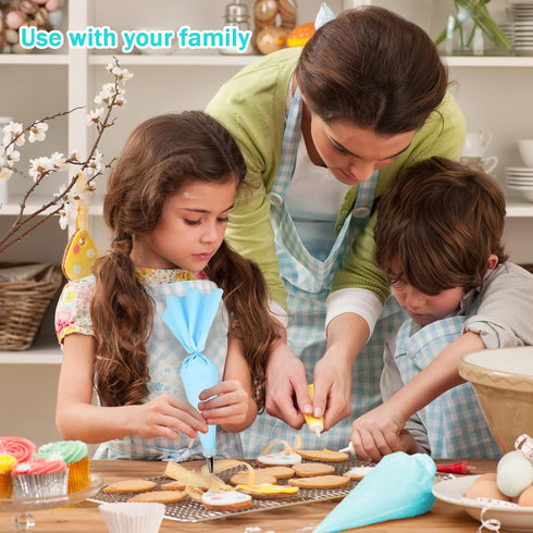 Piping Bags Pastry Bag Set - 100PCS Disposable Cake Decorating Bags with 14 Frosting Tips and 2 Couplers