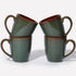 Pokini Coffee Mug 14 oz, Ceramic Coffee Mugs Set of 4, Reactive