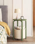 TB01BOG093 TUTOTAK Small Side Table, Oval End Table, Night Stand, Bedside Table, Sofa Table with Storage Basket, Living