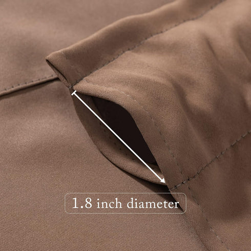 MIULEE Mocha Blackout Valance Thermal Insulated Rod Pocket Window Treatment Tiers Short Curtain 52 x 18 Inches 1 Panel,